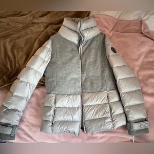 Colmar Silver Wool Panel Puffer
